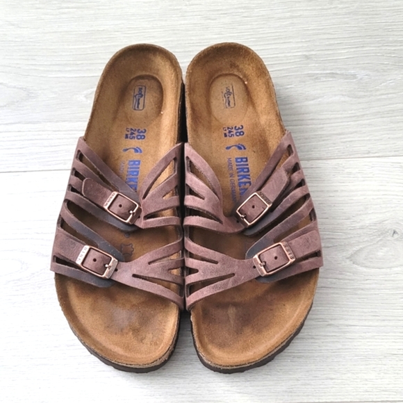 Birkenstock Shoes - Birkenstock Granada Habana Oiled Leather Soft Footbed size 38 Narrow